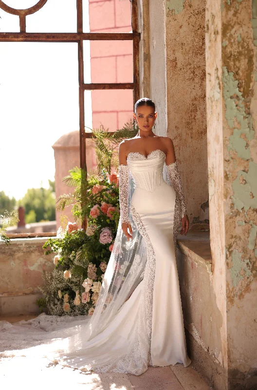 Style Cali 89143 White Lace Gown