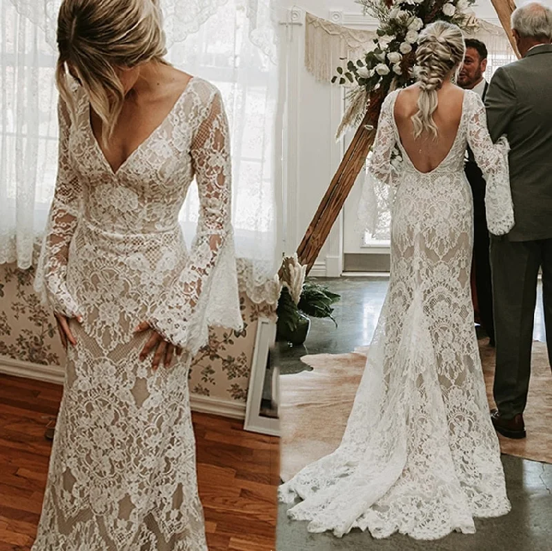 Vintage Bohemia Lace Mermaid Boho Bridal Wedding Dress Vestido De Noiva Timeless Wedding Dress Vintage Bohemia Lace Mermaid Boho Bridal Wedding Dress Vestido De Noiva Timeless Wedding Dress