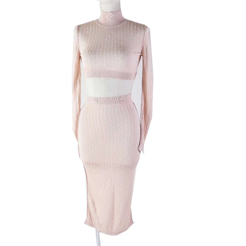 Fendi Rayon Set Light Pink Skirt Women Flowy unclassified skirts