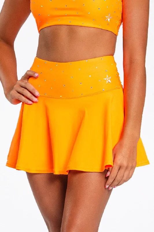 Flouncy Knot Skirt in Orange Crush Striped unclassified skirts