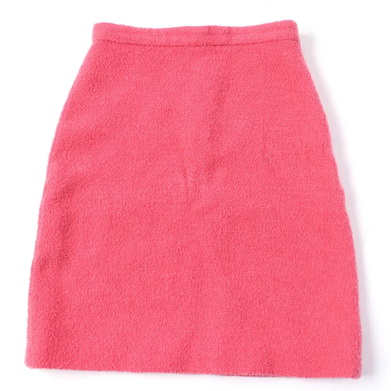 GUCCI Wool Nylon Tweed A-line Skirt Pink 36 Cocktail unclassified skirts