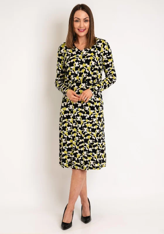 Masai Nemma Jersey Print Midi Dress, Oasis Tiered midi dresses