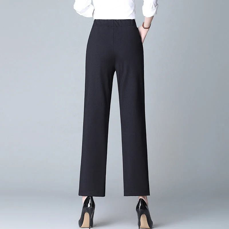 NiDELL: Women’s Elegant Straight Leg Trousers For Autumn Silk unclassified skirts