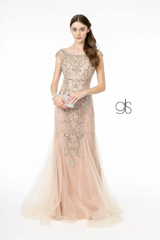 Jewel and Beads Long Prom Mermaid Dress Prom maxi dresses