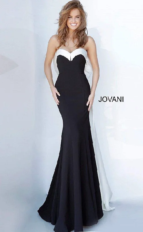 Jovani 12020 Long Strapless Prom Dress Smocked maxi dresses