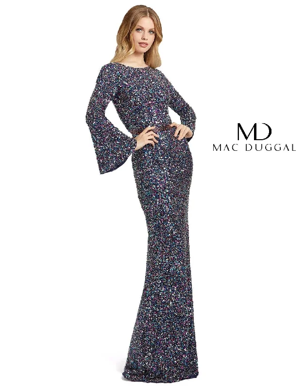 Mac Duggal Bell Long Sleeve Evening Formal Dress Affordable maxi dresses
