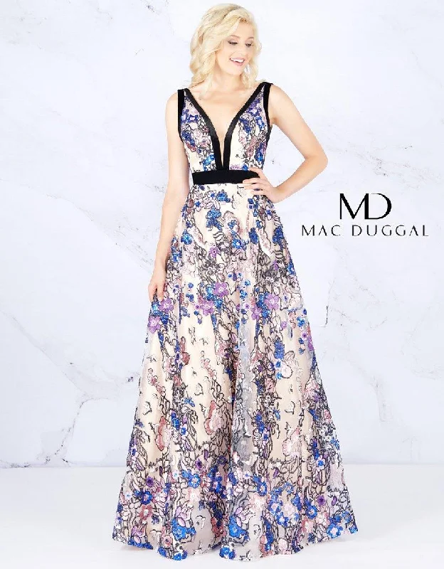 Mac Duggal 40898 Long Formal Sleeveless Prom Dress Satin maxi dresses