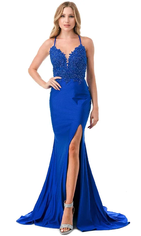 Aspeed Design L2814T - Lace-Up Back Sheath Evening Gown Cocktail party dresses