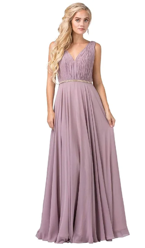 Dancing Queen - 2588 Ruched Bodice A-Line Gown with Rhinestone Belt New Year's Eve party dresses Dancing Queen - 2588 Ruched Bodice A-Line Gown with Rhinestone Belt New Year's Eve party dresses