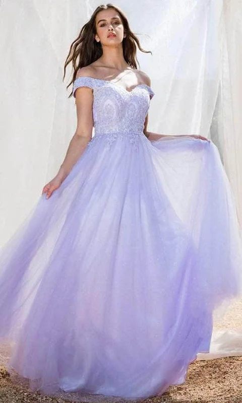 Eureka Fashion 9899 - Embroidered Off-shoulder Long Gown Edgy party dresses