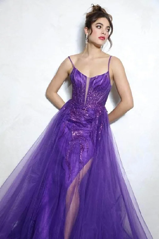 Eureka Fashion EK112 - Scoop Embellished Long Gown Boho party dresses