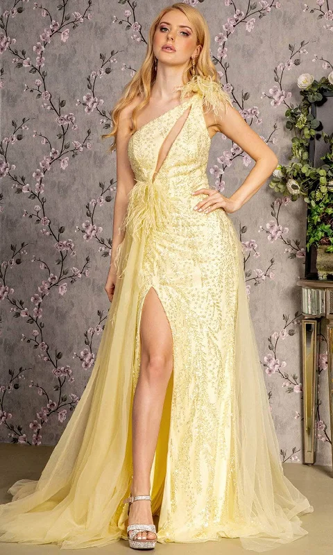 GLS by Gloria GL3278 - One-Shoulder Beaded Prom Gown Birthday party dresses