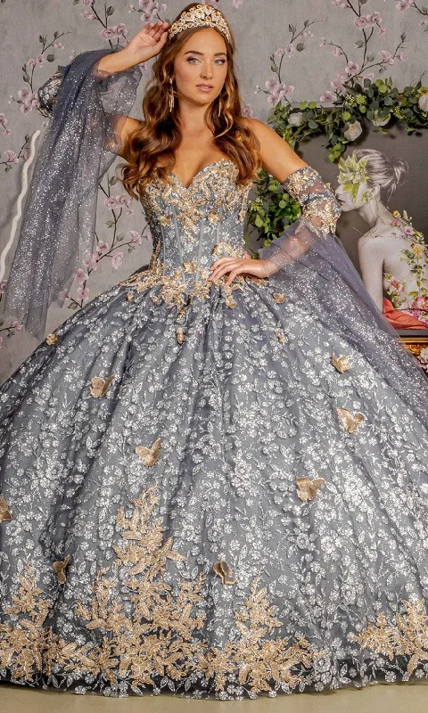 GLS by Gloria GL3318 - Glitter Embellished Corset Bodice Ballgown Best party dresses for wedding guests GLS by Gloria GL3318 - Glitter Embellished Corset Bodice Ballgown Best party dresses for wedding guests