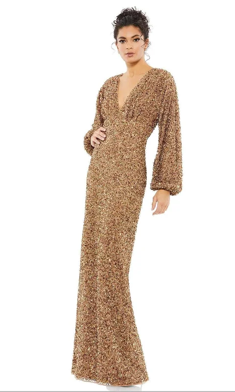 Mac Duggal - 10791 Bishop Sleeve Sequin Gown Corset party dresses