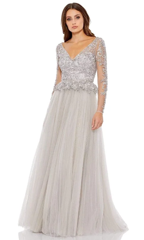 Mac Duggal - 11168 Embroidered Lace Illusion Long Sleeve A-Line Gown Garden party dresses Mac Duggal - 11168 Embroidered Lace Illusion Long Sleeve A-Line Gown Garden party dresses