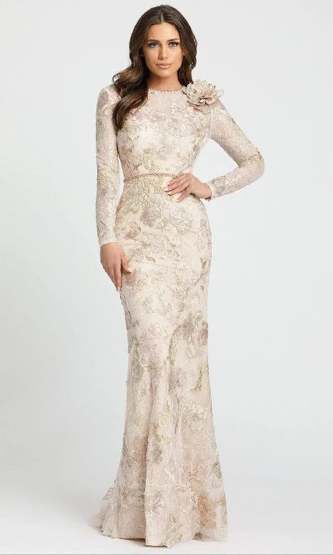 Mac Duggal - 11174 Long Sleeve Floral Mother of the Groom Gown Plus size party dresses Mac Duggal - 11174 Long Sleeve Floral Mother of the Groom Gown Plus size party dresses