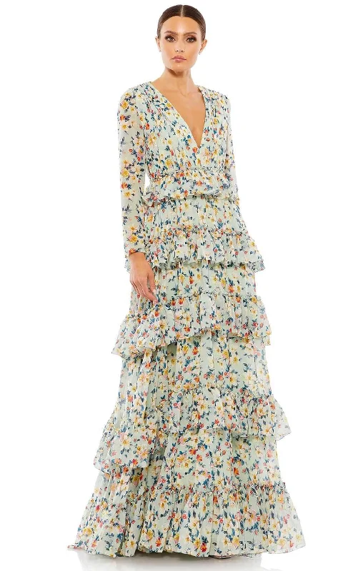 Mac Duggal 55664 - Floral Tiered Gown Discounted party dresses