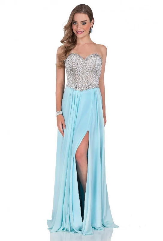 Terani Couture - 1611P0207A Fully Jeweled Bodice Evening Dress Boho party dresses