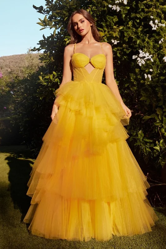 Andrea And Leo -A1238 A-Line Sweetheart Neck Cutout Gown Lightweight unclassified dresses