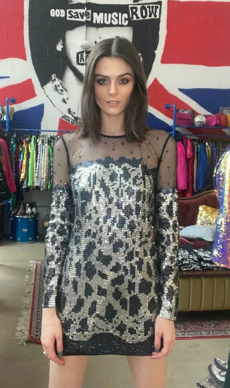 Any Old Iron Snow Leopard Dress Wrap unclassified dresses