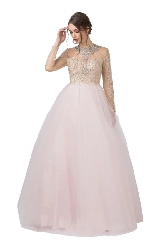 Aspeed Design -L2217 Jewel Illusion A-Line Evening Dress Stylish unclassified dresses Aspeed Design -L2217 Jewel Illusion A-Line Evening Dress Stylish unclassified dresses