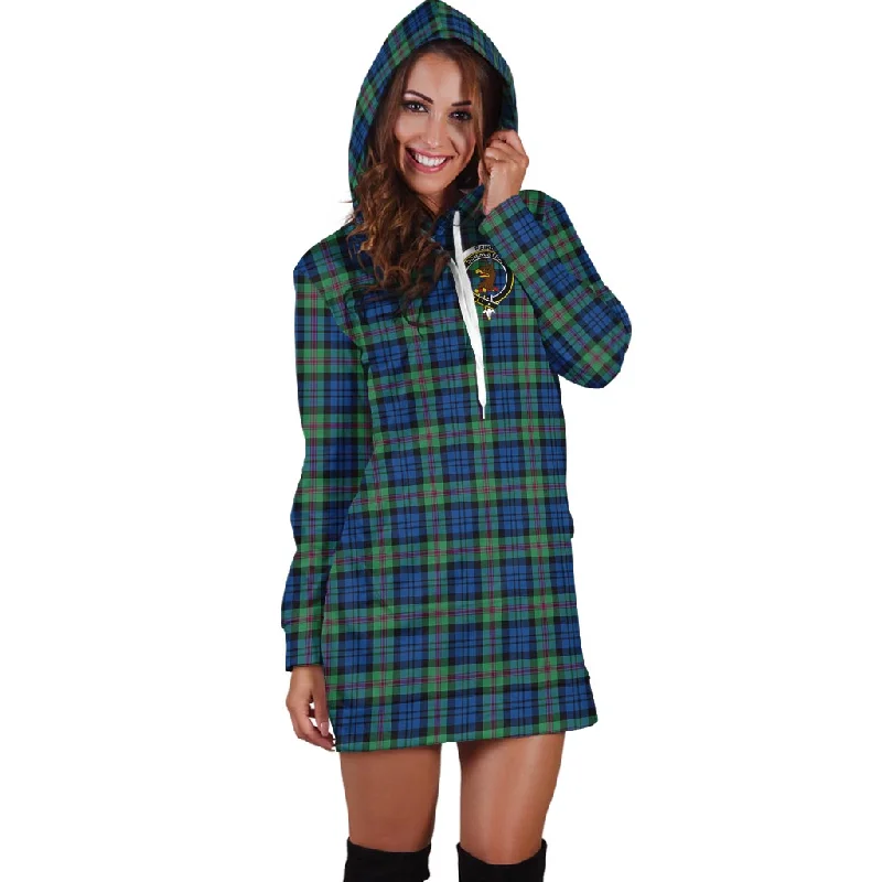 Baird Ancient Tartan Hoodie Dress with Family Crest Bright color unclassified dresses