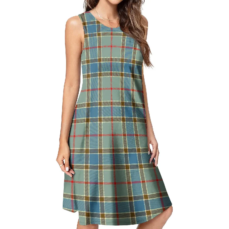 Balfour Blue Tartan Womens Casual Dresses Bodycon unclassified dresses