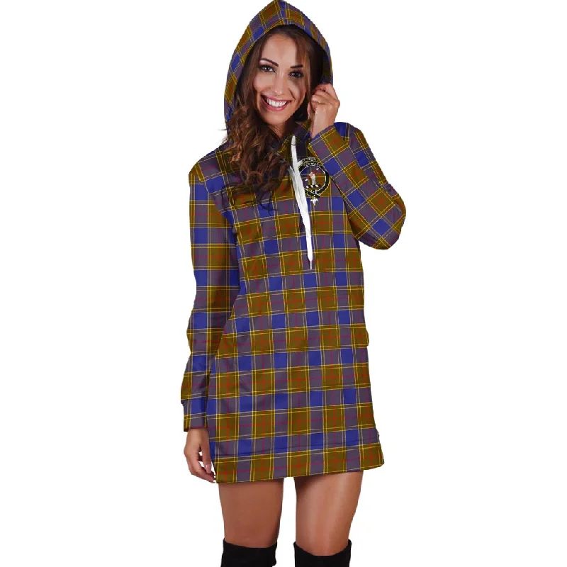 Balfour Tartan Hoodie Dress with Family Crest Corset unclassified dresses