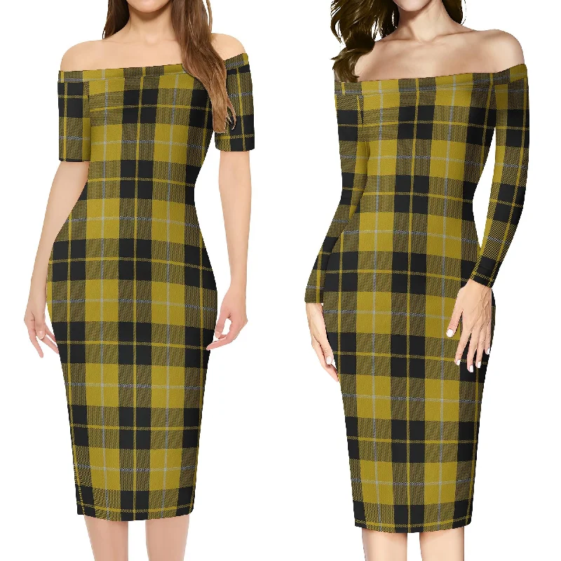 Barclay Dress Tartan Off Shoulder Lady Dress Dark color unclassified dresses