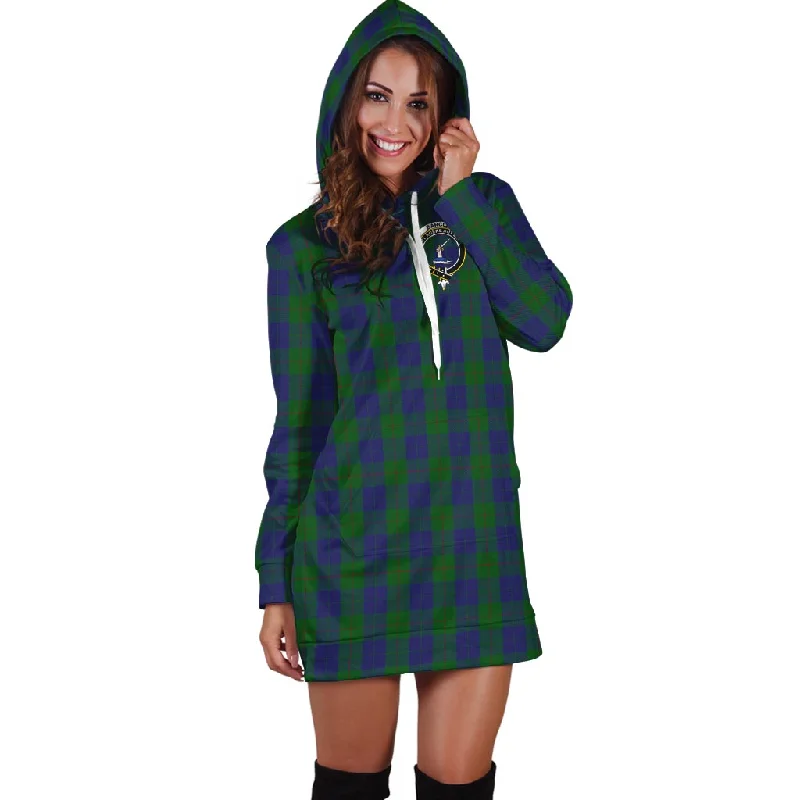Barclay Tartan Hoodie Dress with Family Crest Smocked unclassified dresses