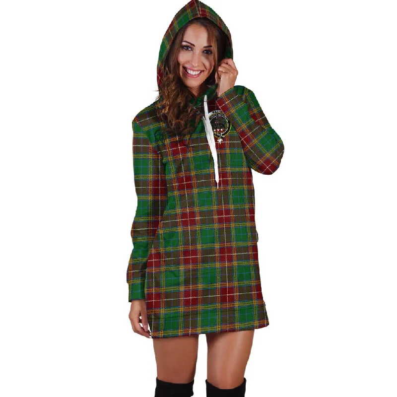 Baxter Tartan Hoodie Dress with Family Crest Preppy unclassified dresses