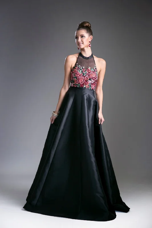 Beaded Bodice Satin Ball Gown By Cinderella Divine -C80325 Off-shoulder unclassified dresses Beaded Bodice Satin Ball Gown By Cinderella Divine -C80325 Off-shoulder unclassified dresses