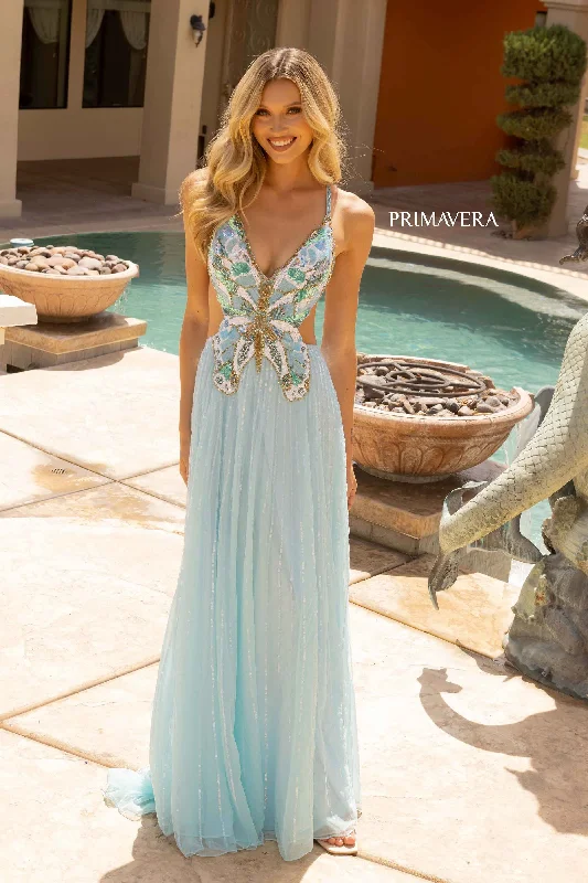 Beaded Butterfly A-Line Prom Gown By Primavera Couture -3957 Vacation unclassified dresses