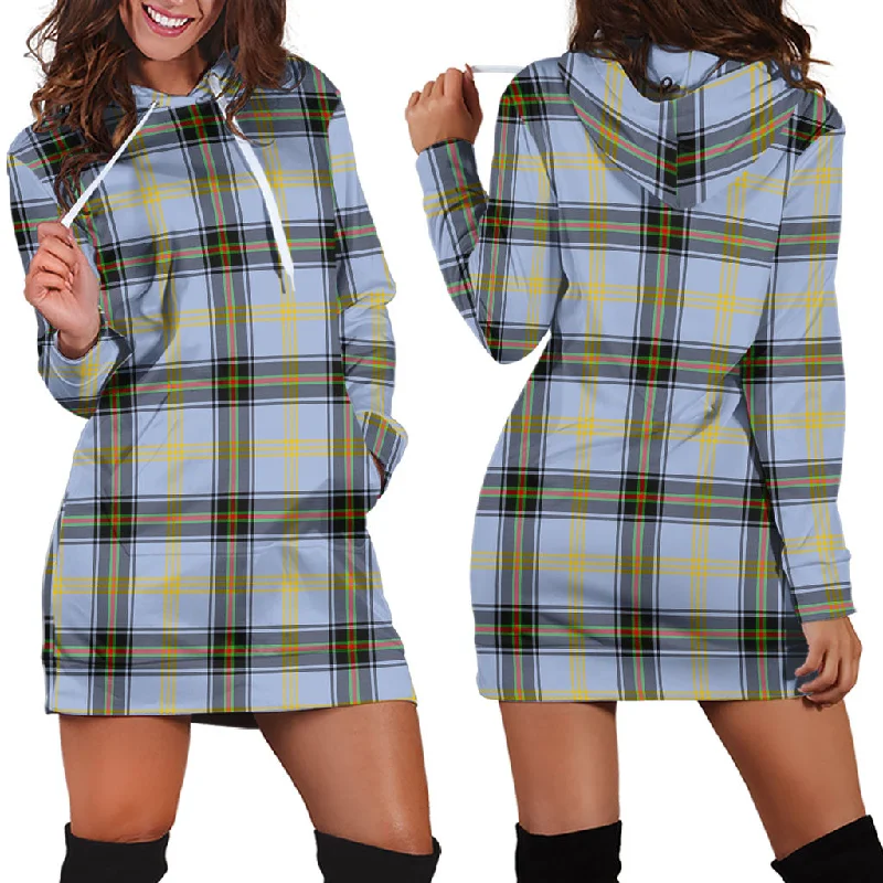 Bell Tartan Hoodie Dress Soft fabric unclassified dresses
