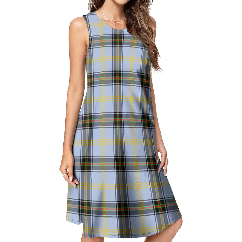 Bell Tartan Womens Casual Dresses Elegant unclassified dresses