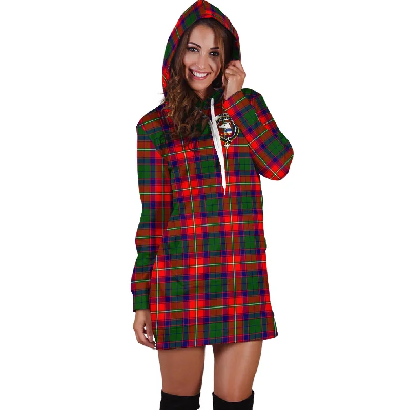 Belshes Tartan Hoodie Dress with Family Crest Tiered unclassified dresses