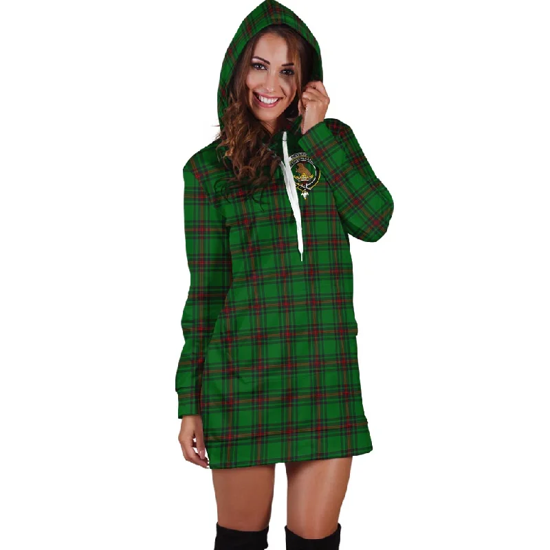 Beveridge Tartan Hoodie Dress with Family Crest Y2K unclassified dresses