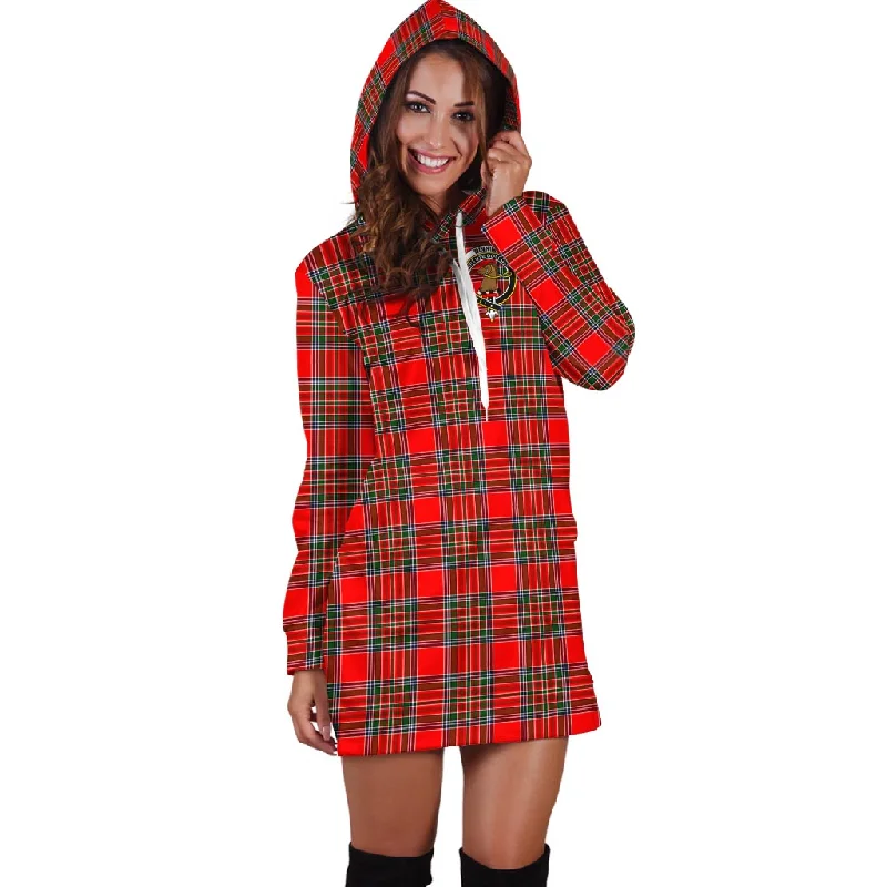 Binning Tartan Hoodie Dress with Family Crest Stylish unclassified dresses