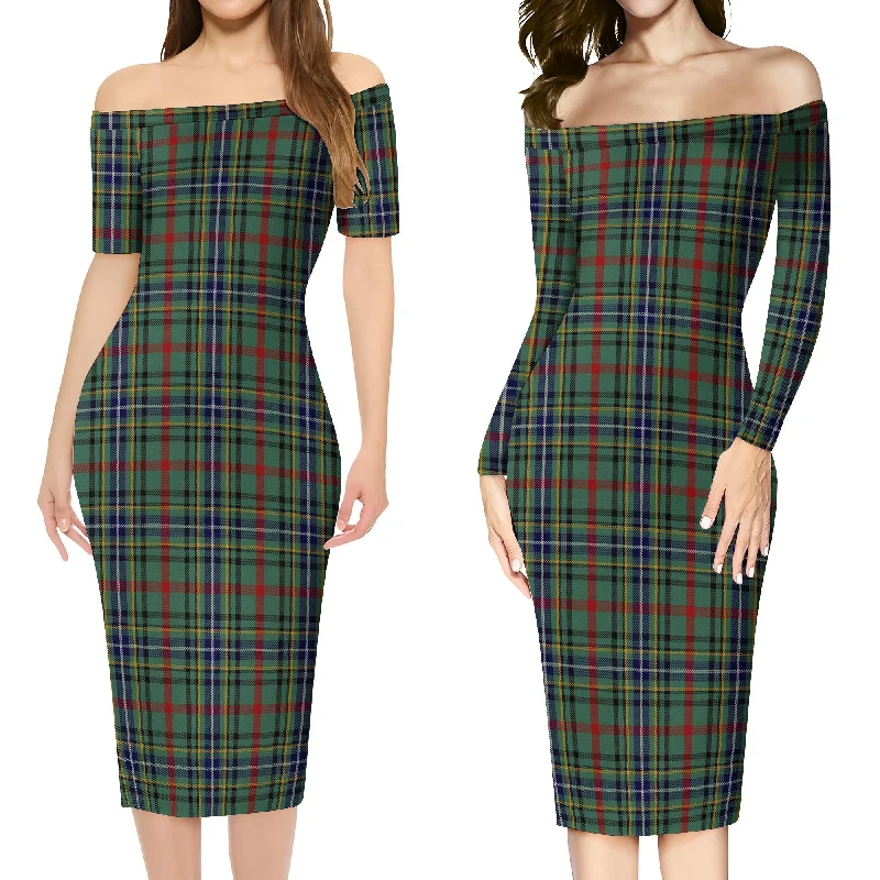 Bisset Tartan Off Shoulder Lady Dress Y2K unclassified dresses