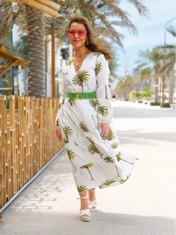 'BLISS' PINEAPPLE PALM (Lined) Date night unclassified dresses