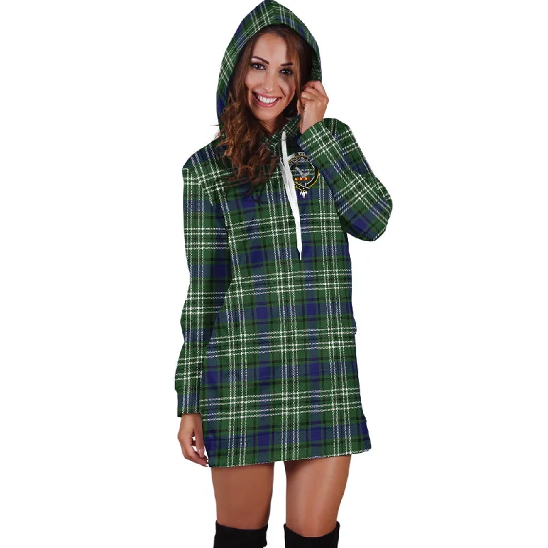 Blyth Tartan Hoodie Dress with Family Crest Wedding guest unclassified dresses