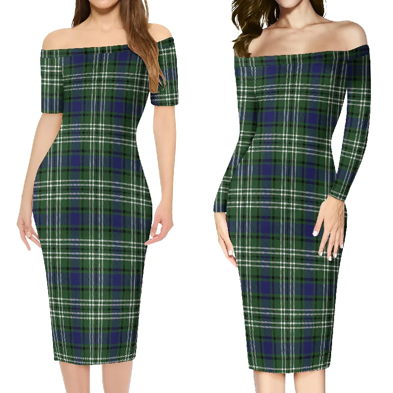 Blyth Tartan Off Shoulder Lady Dress Festival unclassified dresses