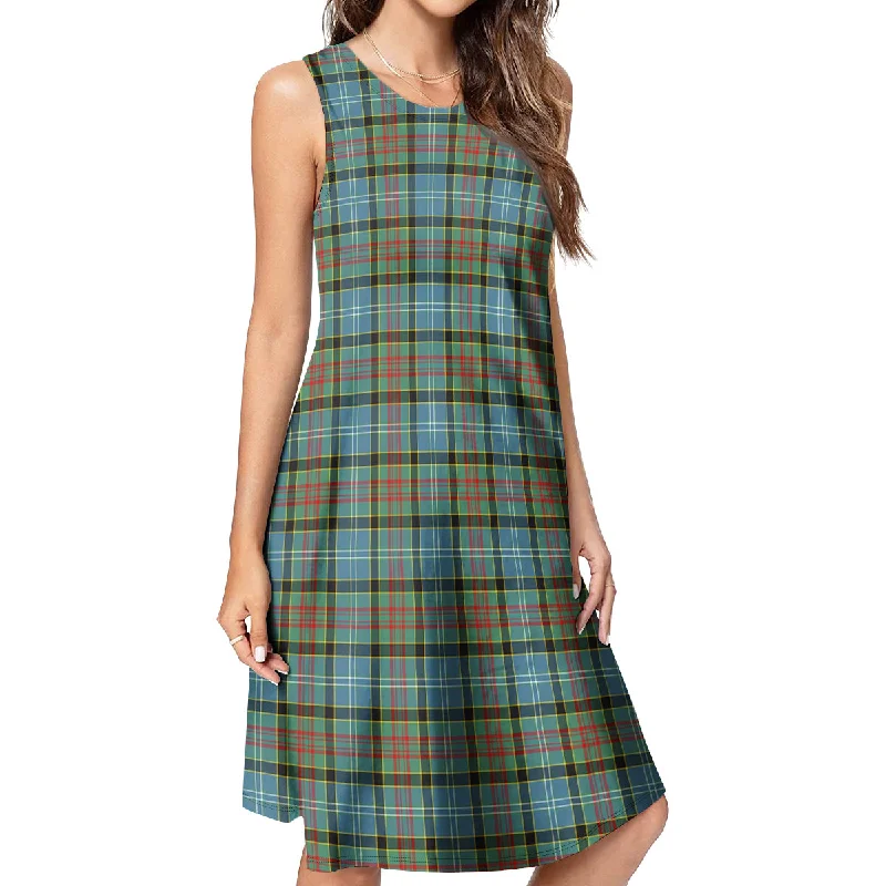 Brisbane Tartan Womens Casual Dresses Halter unclassified dresses