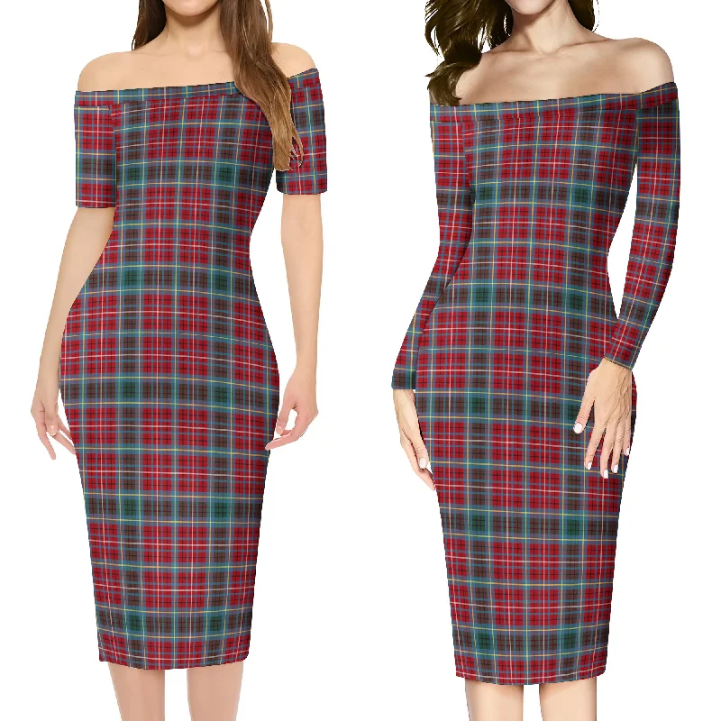 British Columbia Province Canada Tartan Off Shoulder Lady Dress Lace unclassified dresses