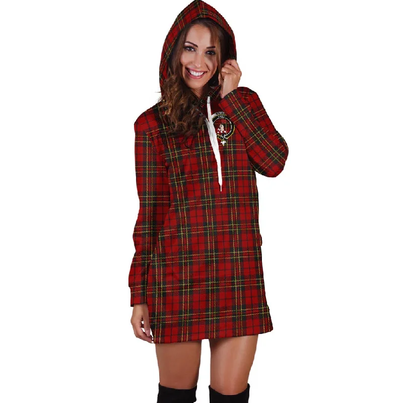 Brodie Tartan Hoodie Dress with Family Crest Preppy unclassified dresses