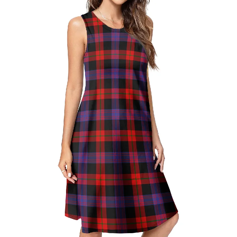 Broun Modern Tartan Womens Casual Dresses Luxury unclassified dresses