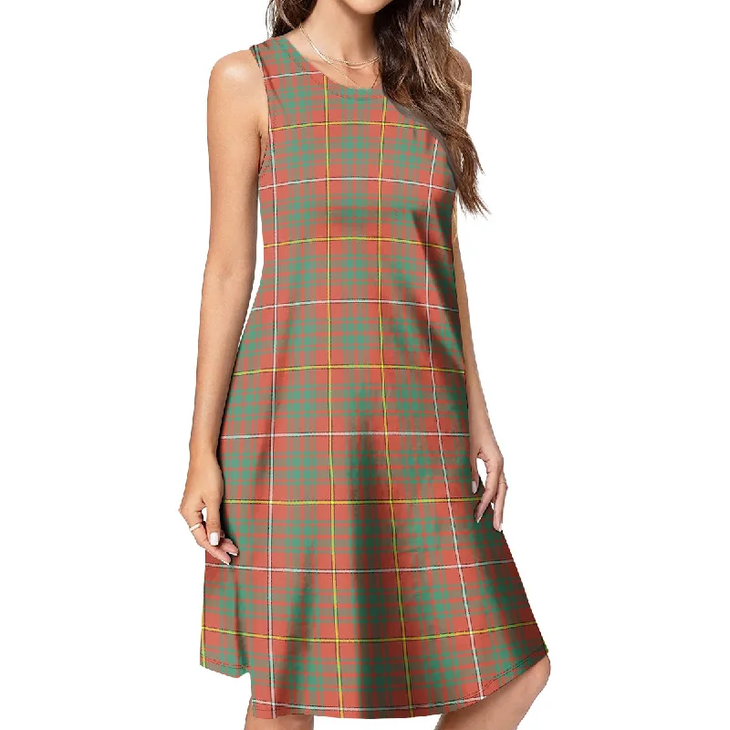 Bruce Ancient Tartan Womens Casual Dresses Chiffon unclassified dresses