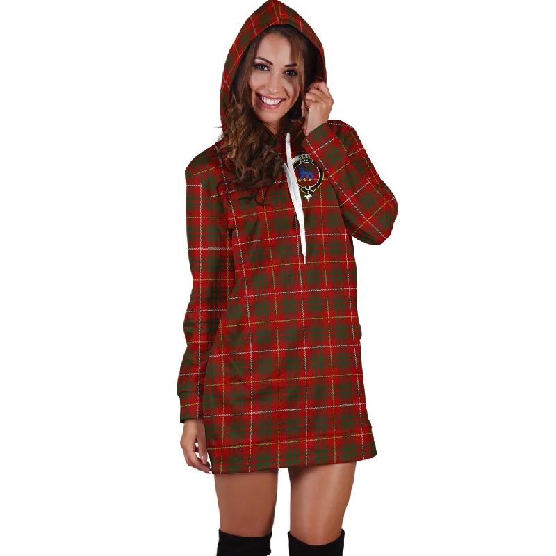 Bruce Tartan Hoodie Dress with Family Crest High-end unclassified dresses