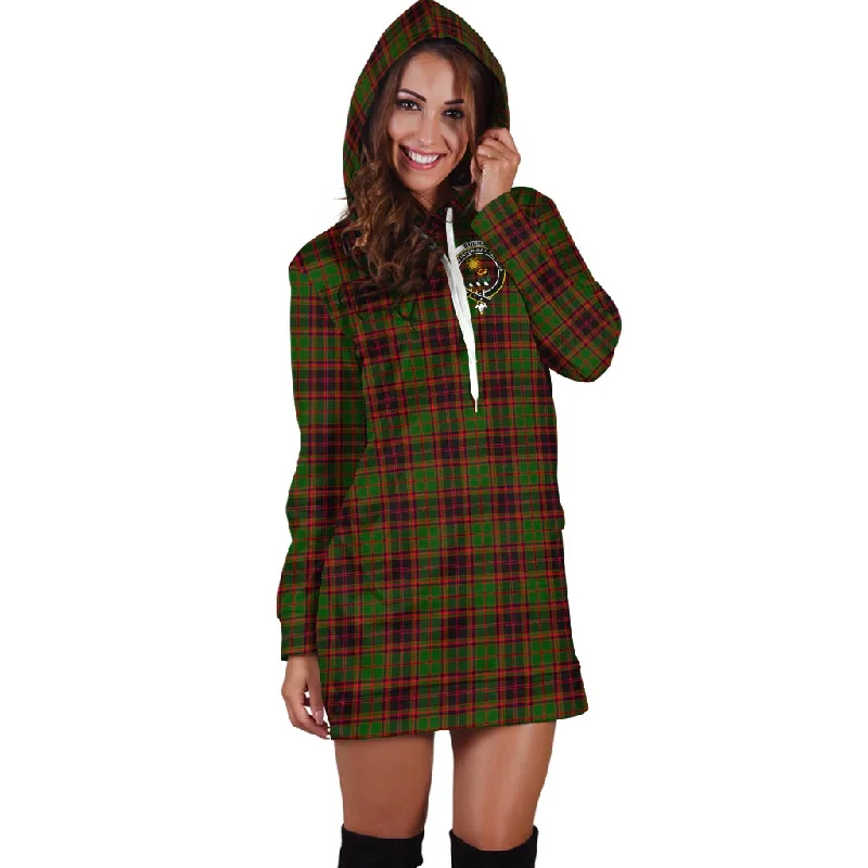 Buchan Tartan Hoodie Dress with Family Crest Fashionable unclassified dresses