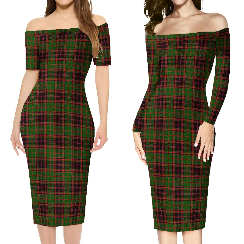 Buchan Tartan Off Shoulder Lady Dress Open-back unclassified dresses